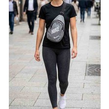 Salmore Unisex Gri Desenli Çapraz Çanta