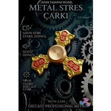 Oyuncak Sahili Stres Çarkı Metal Japan Yıldızlı Yazıt Model Uzun Süreli Stabil Sessiz Dönüş Samuray Version Gold Akalite Rulman 5.7cm Çark 3 Kol