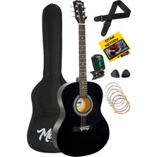 Hype Store Midex RG-530BK Kaliteli Siyah 40 Inç Akustik Gitar Seti 4/4 Yetişkin