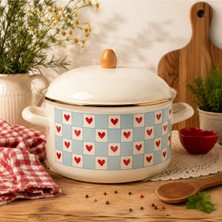 Alev Emaye Emaye Tencere 24 cm | Sağlıklı Pişirme | Indüksiyon Uyumlu | Dayanıklı & Şık Tasarım