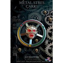Oyuncak Sahili  Stres Çarkı Metal Nınja Yıldızı Serisi Model Uzun Süreli Stabil Sessiz Dönüş Ghost Kurukafa Version Diecast Akalite Rulman 4.5cm Çark