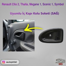 AutoPit 3D Renault Clio 2 / Thalia / Megane 1 / Scenic 1 / Symbol Uyumlu Iç Kapı Kolu Soketi Sağ Taraf