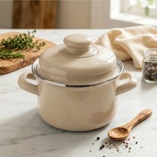 Alev Emaye Pastel Renkli 12 cm Mini Emaye Tencere | Porsiyonluk Sos, Bebek Maması ve Yağ Kızdırma Tenceresi