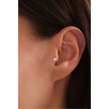 Gianfranco 14 Ayar Altın Tek Taşlı Tragus Küpe