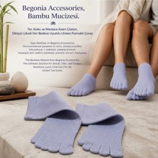 Begonia Accessories Bambu Parmaklı Çorap Dikişsiz Unisex Antialerjik Terleme ve Koku Karşıtı Likralı Esnek Çorap -278-3