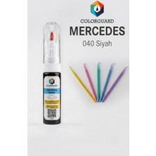 COLORGUARD Mercedes-Benz 040 Siyah Rötuş Boyası ve 5'li Rötuş Çubuğu Hassas Uygulama Seti