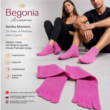 Begonia Accessories Bambu Parmaklı Çorap Dikişsiz Unisex Antialerjik Terleme ve Koku Karşıtı Likralı Esnek Çorap -278-4