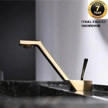 OEM Banyo Lavabo Bataryası Mat Gold Renk Renk Şelale Yeni Tasarım 7 Yıl Garantili Ithal