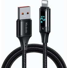 Hype Store Mcdodo CA-1060 Lightning Dijital Göstergeli Data-Şarj Kablosu 3A 1.2m, Siyah