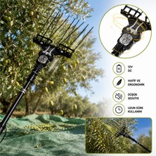 Algaride Olivpowr Master Zeytin Badem Ceviz Hasat Makinesi  Paralel Aynı Yönlü Çırpıcı  3,2 Metre Teleskopik 8 Karbon Fiber Çubuk Ayarlanabilir Devir ve Vuruş