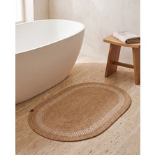 Cicim Home Natura Jüt Hasır Oval Banyo Paspası 60×100 cm