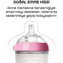 NW NessiWorld Comotomo Antikolik Silikon Biberon 250 ml 3-6 Ay Pembe