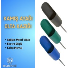 Darovik Kamış Ayağı Plastik Olta Kazığı Metal Vidalı Saplama