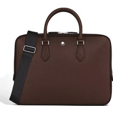 Montblanc MB222921 Mont Blanc Sartorial Kahverengi Deri Ince Evrak Çantas