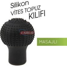 Solveks Silikon Vites Topuzu  Yuvarlak Siyah Masajlı Adettir