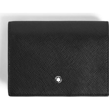 Montblanc MB222977 Mont Blanc Sartorial  Siyah 6cc Fermuarlı Compact Cüzdan