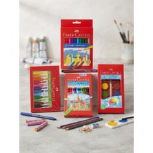 Tüftürük Faber Castell Okul Seti 12'li Pastel Boya - 12'li Kuru Boya - 12'li Keçeli Kalem - 12'li Sulu Boya Boyama Seti