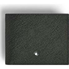 220385 Montblanc Sartorial 6 cc  Tweed Yeşil Cüzdan