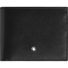 221320 Montblanc Meisterstück 6 cc Siyah / Mavi Deri Cüzdan