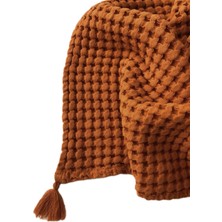 Empressco Waffle Tarçın %100 Organik Pamuk Tek Kişilik Pike 160 x 220 cm