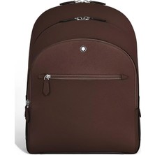 Montblanc MB222929 Mont Blanc Sartorial Kahverengi Deri 3 Bölmeli Orta Boy Sırt Çantası