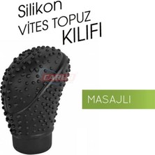 Solveks Silikon Vites Topuzu  Oval Siyah Masajlı Adettir