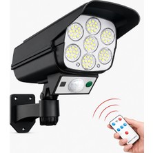Tawitech Kamera Görünümlü Hareket Sensörlü Şarjlı Güneş Panelli Solar Dış Mekan ve Bahçe LED Lambası