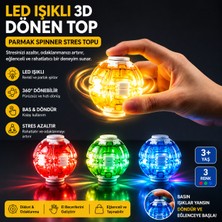 Duman LED Işıklı Gyro Fidget Top – Parmak Döndürme Oyuncağı