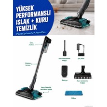 Philips Islak ve Kuru Temizlik Özellikli 25,2 V Kablosuz Dikey Süpürge, 80 Dakikaya Kadar Kullanım, Akıllı LED Başlık ve Aqua Paspas + Tartı