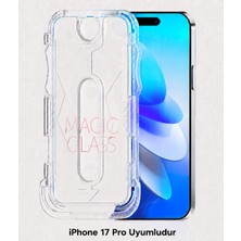 Powerfox iPhone 17 Pro Uyumlu [magic Box] Toz Bırakmayan Kolay Takma Aparatlı | 9h Gerçek Cam Ekran Koruyucu