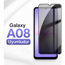 Powerfox Samsung Galaxy A08 Uyumlu Gizlilik Filtreli Temperli Cam Ekran Koruyucu – Hayalet Ekran | Privacy Koruma| Tam Kaplama