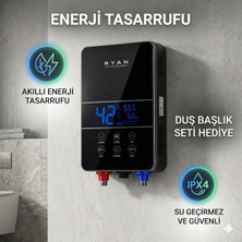Ryan Elektrikli Şofben Ani Su Isıtıcı Dijital Akıllı Banyo Şofbeni Duş Başlığı Hediyeli SG02-60