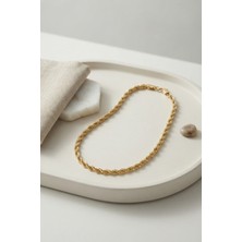 Mç Plus cm Burgu Model Gold Renk 10 mm Kalınlık 50 cm Kadın Kolye
