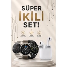 Uslucan Alışveriş Akıllı Saat ve Kulaklık Seti Dokunmatik Ekran 5.0 Bluetooth Bağlantılı Sesli Görüşme