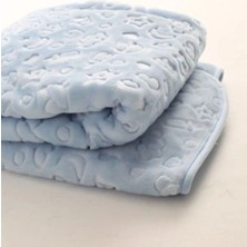 Empressco Kabartmalı Mavi Peluş Bebek Battaniyesi (Mevsimlik Incedir)