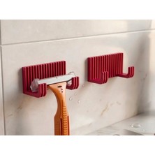 Decorius Banyo Tıraş Bıçağı Tutucu - Jilet Tutucu - Lif ve Havlu Tutacağı -Tıraş Bıçağı Asma Aparatı - Jilet Asma Aparatı - Lif ve Havlu Asma Aparatı