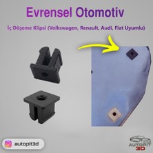 AutoPit 3D Evrensel Otomotiv Iç Döşeme Klipsi (Volkswagen / Renault / Audi / Fiat Uyumlu) (5 Adet)