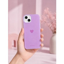 Aksesuarda iPhone 13 14 Uyumlu Kalp Desenli Şeffaf Kenarlı Silikon Telefon Kılıfı
