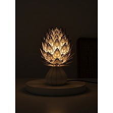 Decorius Prizma Taç Yaprak Abajur Lamba Modern Dekoratif Gece Lambası Yatak Odası Salon Ofis Şık Aydınlatma