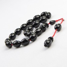 Burhan Sağlam Arpa Kesim 16X11 mm Imzalı Seri Efe Boy Sıkma Kehribar Sistem Püsküllü Tesbih