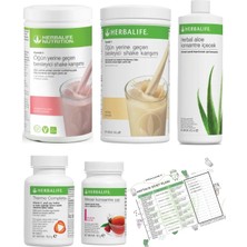 Herbalife Shake Ahududu+Vanilya + Ahududu Çay + Aloe Vera + Thermo Complete + Diyet Listesi Hediye