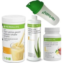 Herbalife Set2- Bir Muzlu Shake, Bir Mango Aloevera Içecek ve Bir Şeftali 50GR Çay