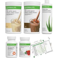 Herbalife Shake Çikolata+Vanilya + Klasik Çay + Aloe Vera + Thermo Complete + Diyet Listesi Hediye
