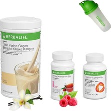 Herbalife Shake Vanilya - Çay Ahududu - Thermo Complete - Shaker