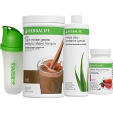 Herbalife Başlangıç Seti 1 Ad. Çikolata Shake 1 Ad. Aloevera 1 Ad. Ahududu Çay 50 gr 1 Ad. Shaker