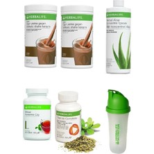 Herbalife Set 2 Adet Çikolata Shake - 1 Aloe - 100 gr Çay - Thermo Complete ve Shaker