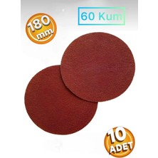 Gfb GFB6976 Cırtlı 180 mm Avuç Taşlama Zımparası Zımpara Pedi 60 Kum (10 Adet)