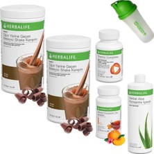 Herbalife Shake Çikolata 2 - Çay Şeftali - Aloe Vera - Thermo - Shaker
