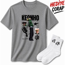 BarsDepo Keonho Cortıs Baskılı Tişört, Premıum Kalite Unisex Çocuk / Yetişkin (Çorap Hedıyelı)