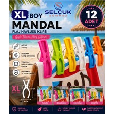 Empressco 12 Adet Xl Plaj Havlu Mandalı Şezlong Mandalı